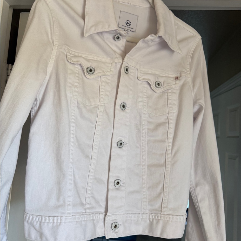 AG Adriano Goldschmied Classic White Jean Jacket